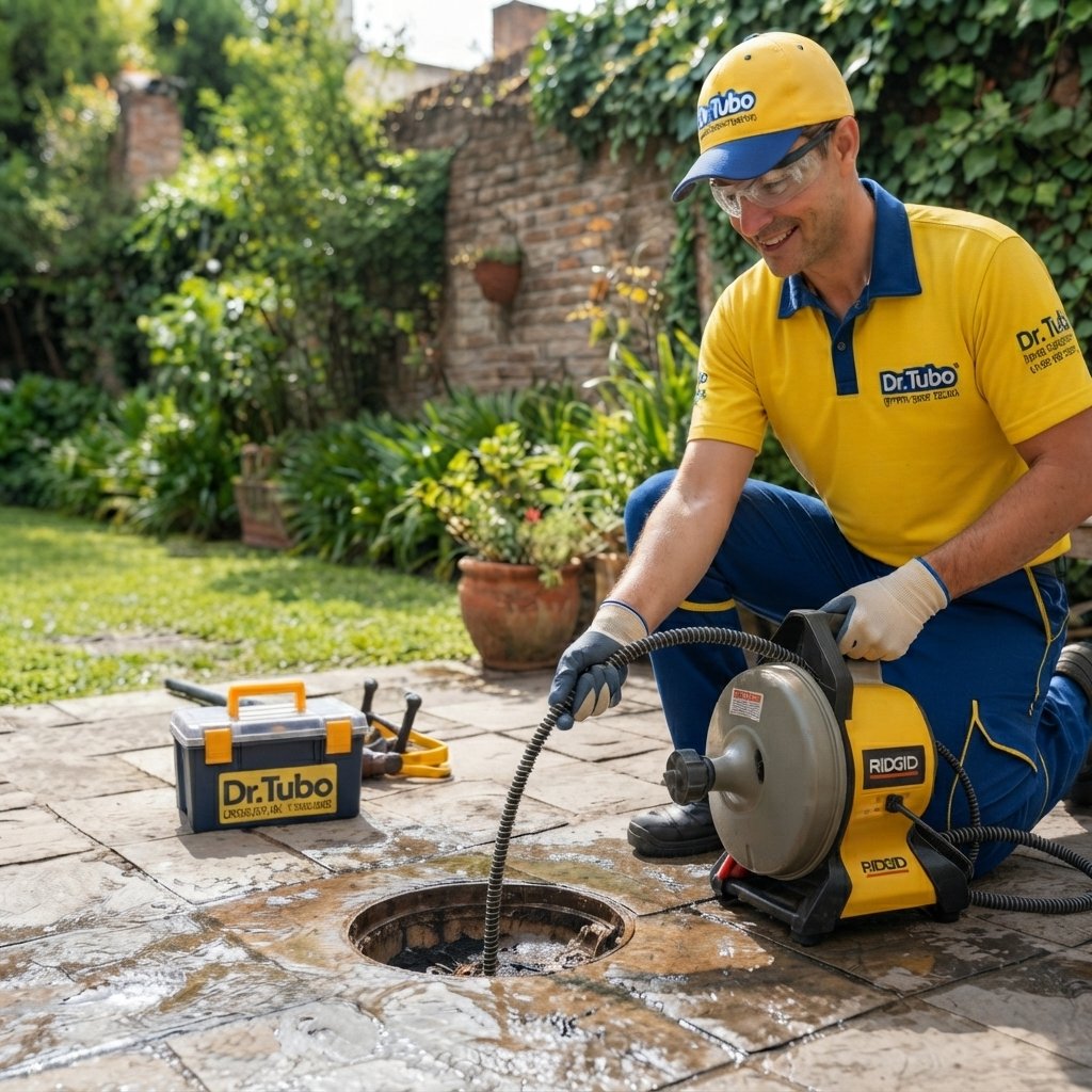 Técnico Dr Tubo desentupindo ralo em São Paulo SP